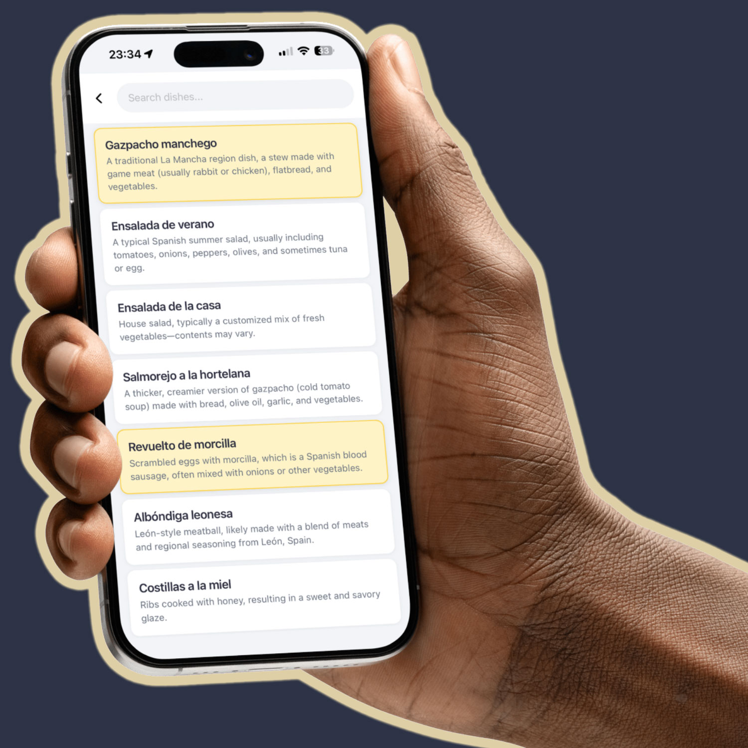 Menu Translator App Mockup